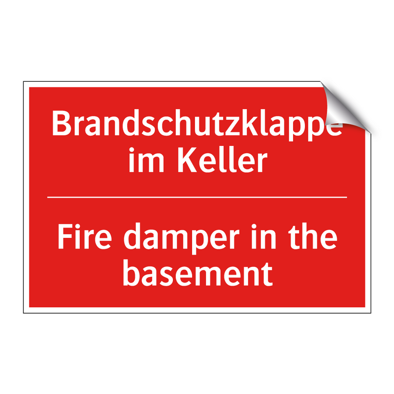 Brandschutzklappe im Keller - Fire damper in the basement