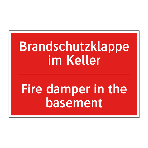 Brandschutzklappe im Keller - Fire damper in the basement