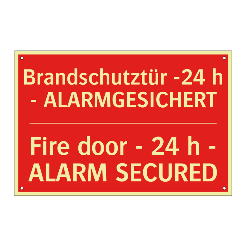 Brandschutztür -24 h - ALARMGESICHERT/.../ - Fire door - 24 h - ALARM SECURED/.../