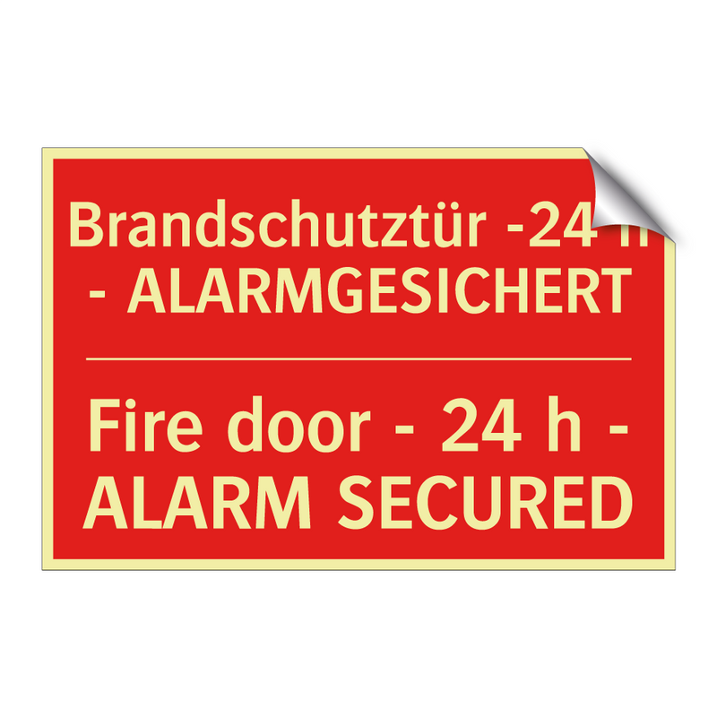 Brandschutztür -24 h - ALARMGESICHERT/.../ - Fire door - 24 h - ALARM SECURED/.../