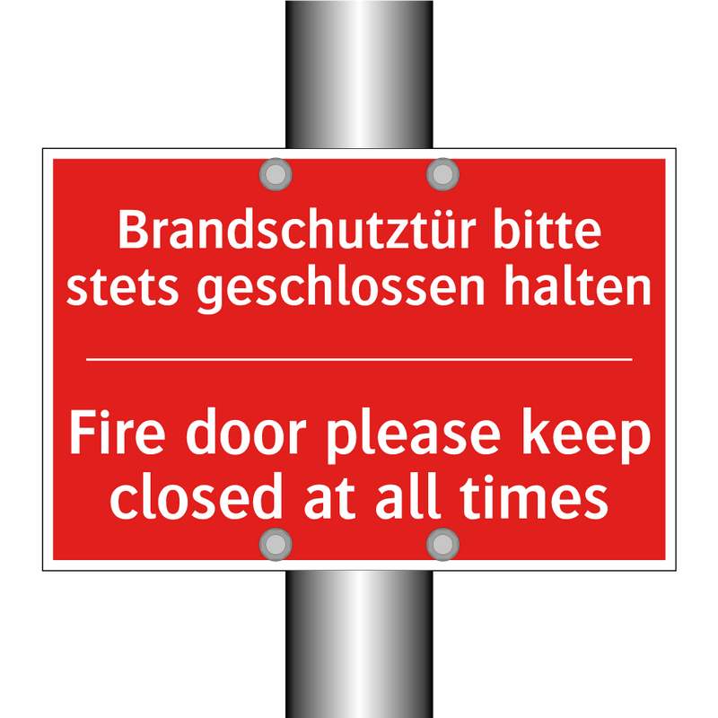 Brandschutztür bitte stets geschlossen /.../ - Fire door please keep closed at /.../