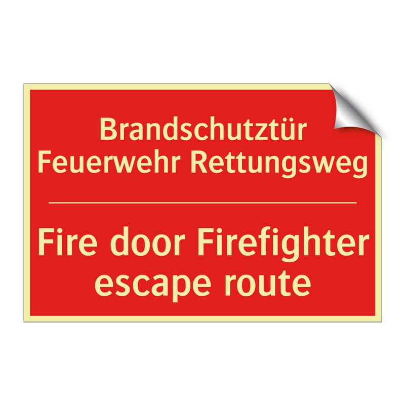 Brandschutztür Feuerwehr Rettungsweg/.../ - Fire door Firefighter escape route/.../