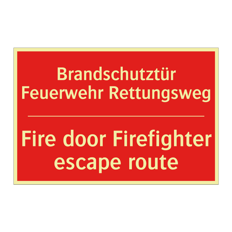 Brandschutztür Feuerwehr Rettungsweg/.../ - Fire door Firefighter escape route/.../