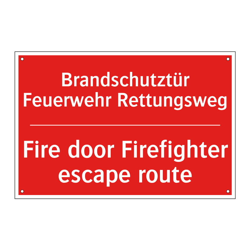 Brandschutztür Feuerwehr Rettungsweg/.../ - Fire door Firefighter escape route/.../