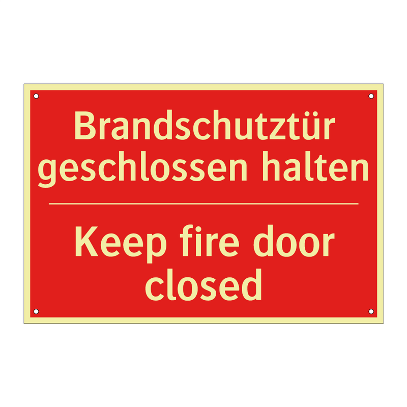 Brandschutztür geschlossen halten/.../ - Keep fire door closed