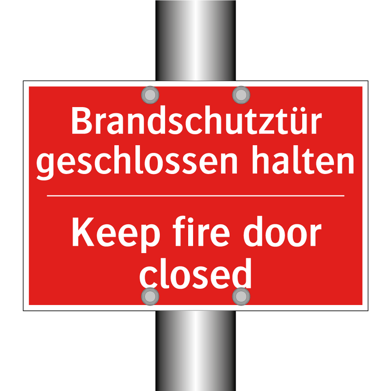 Brandschutztür geschlossen halten/.../ - Keep fire door closed