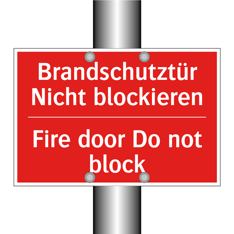 Brandschutztür Nicht blockieren/.../ - Fire door Do not block