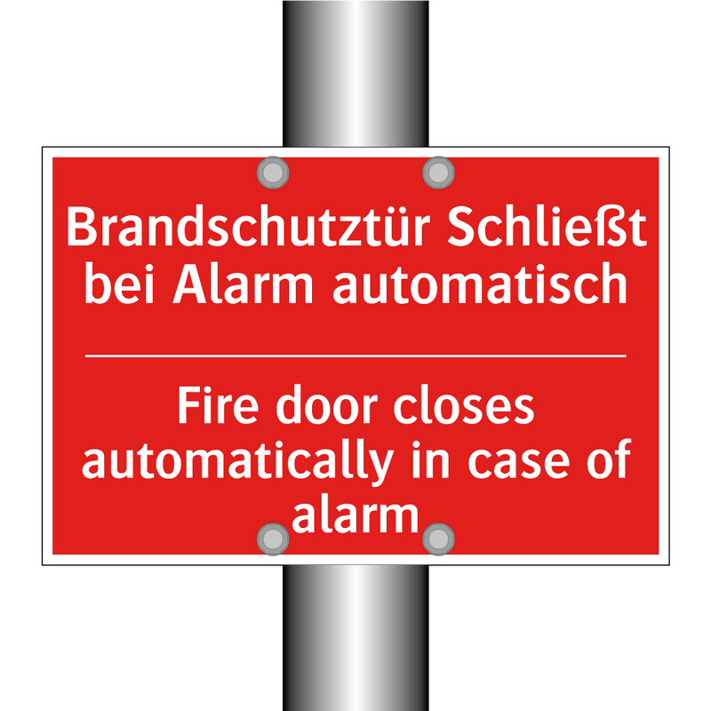 Brandschutztür Schließt bei Alarm /.../ - Fire door closes automatically /.../