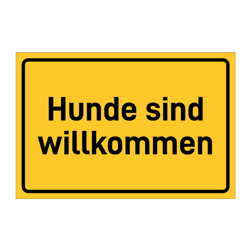 Hunde sind willkommen