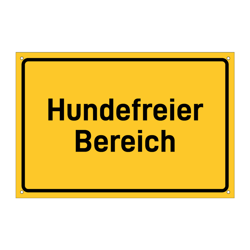 Hundefreier Bereich