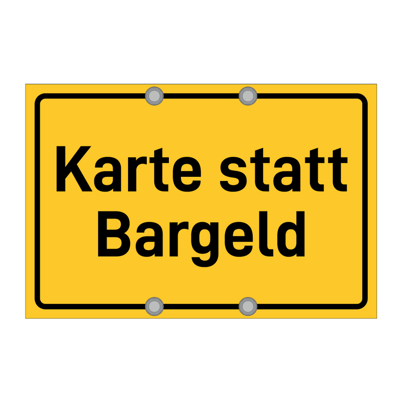 Karte statt Bargeld