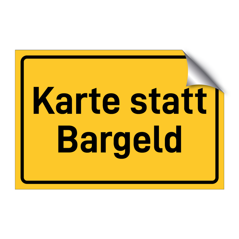 Karte statt Bargeld