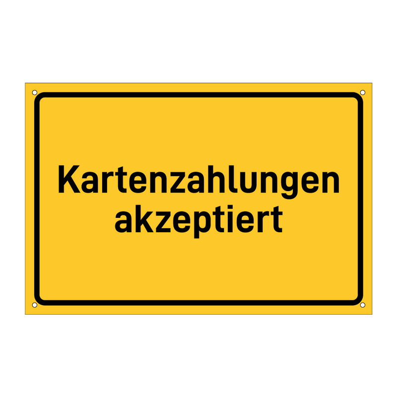 Kartenzahlungen akzeptiert