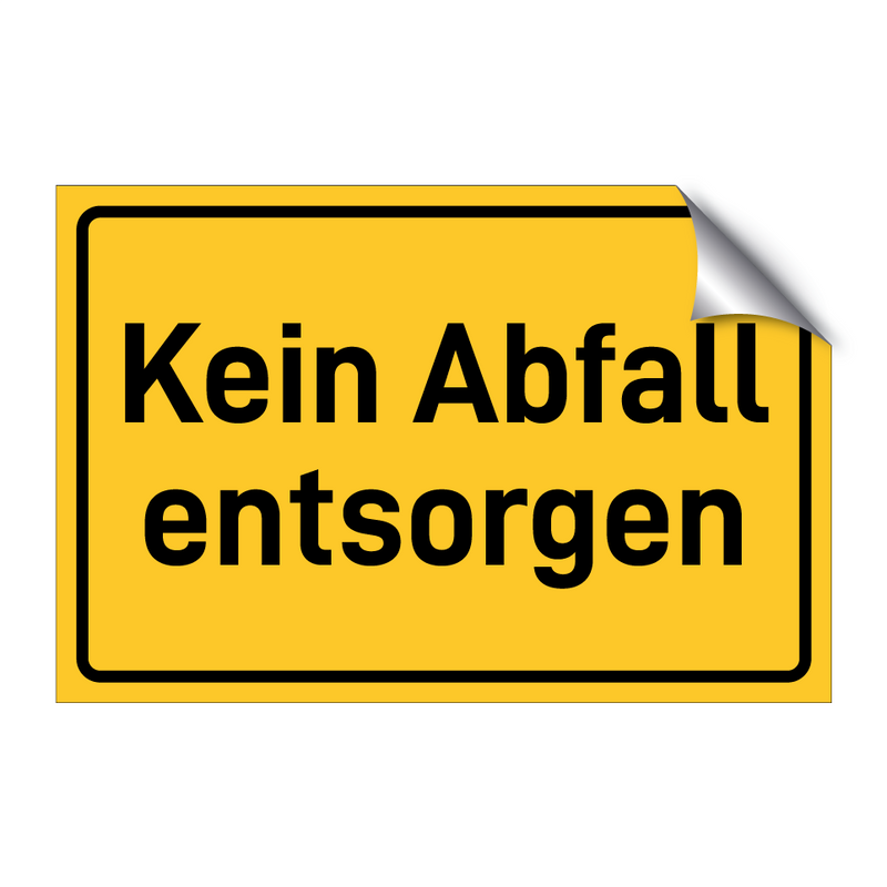 Kein Abfall entsorgen