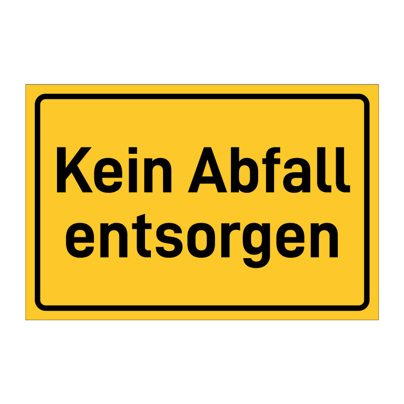 Kein Abfall entsorgen