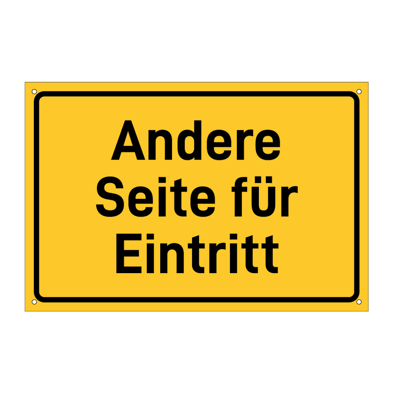 Andere Seite für Eintritt & Andere Seite für Eintritt & Andere Seite für Eintritt