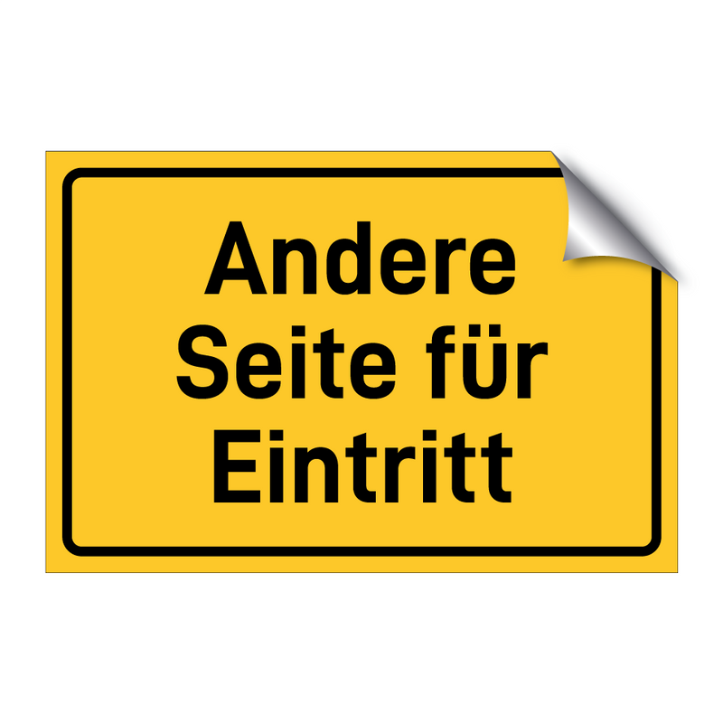 Andere Seite für Eintritt & Andere Seite für Eintritt & Andere Seite für Eintritt