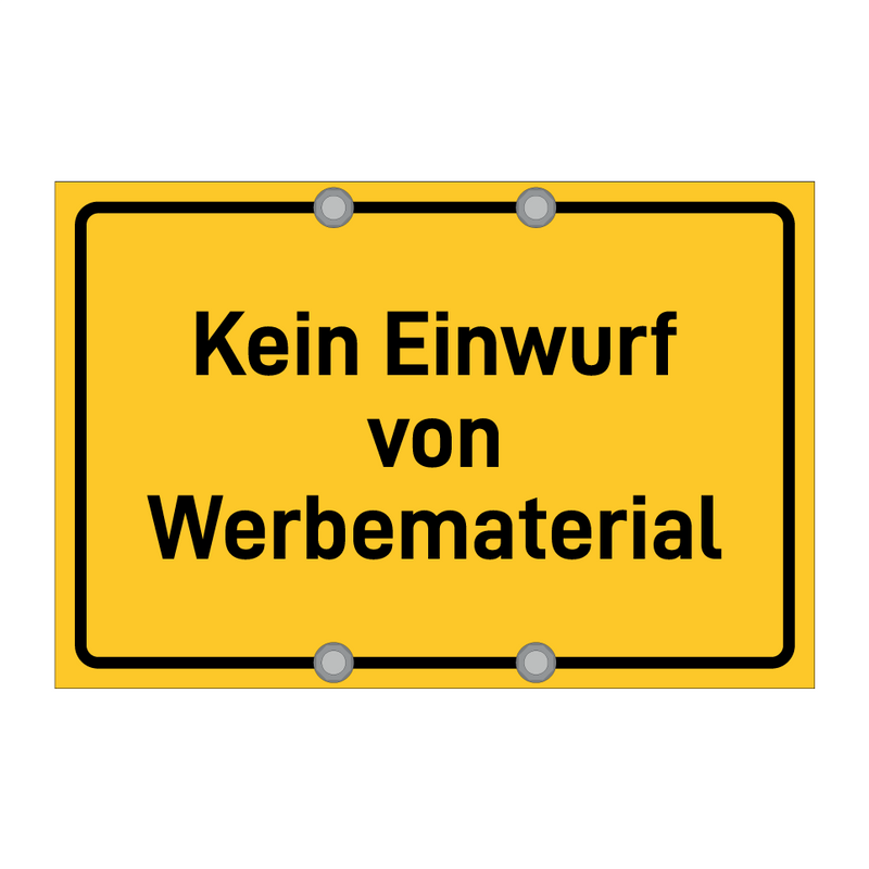 Kein Einwurf von Werbematerial