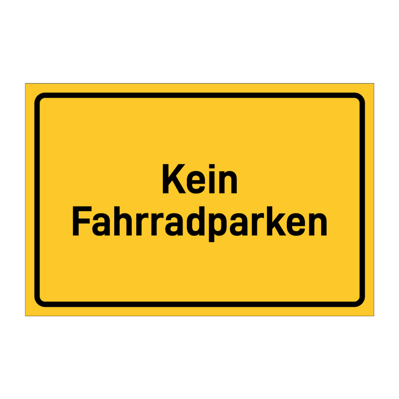 Kein Fahrradparken & Kein Fahrradparken & Kein Fahrradparken & Kein Fahrradparken