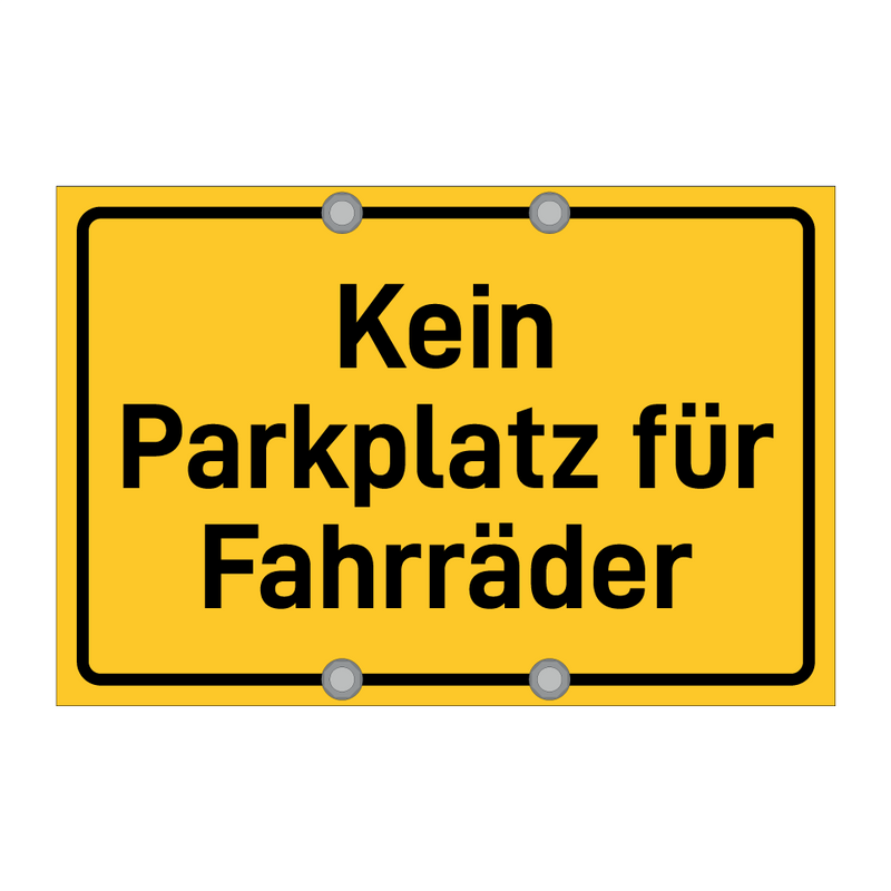 Kein Parkplatz für Fahrräder & Kein Parkplatz für Fahrräder & Kein Parkplatz für Fahrräder