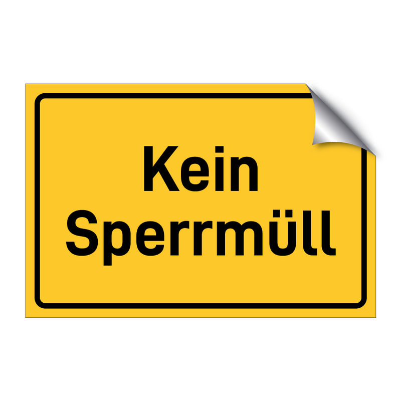 Kein Sperrmüll