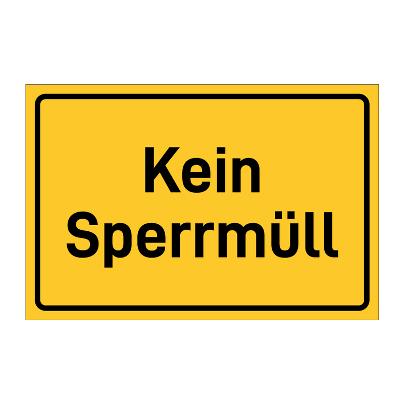 Kein Sperrmüll