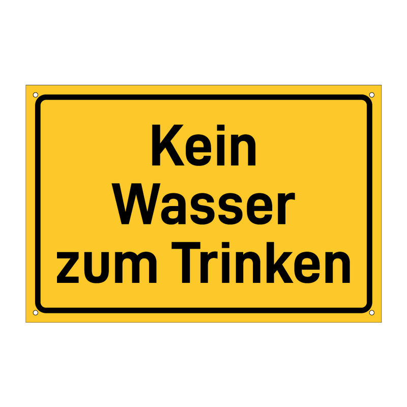 Kein Wasser zum Trinken