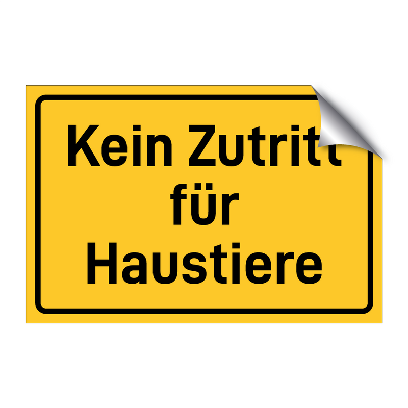 Kein Zutritt für Haustiere