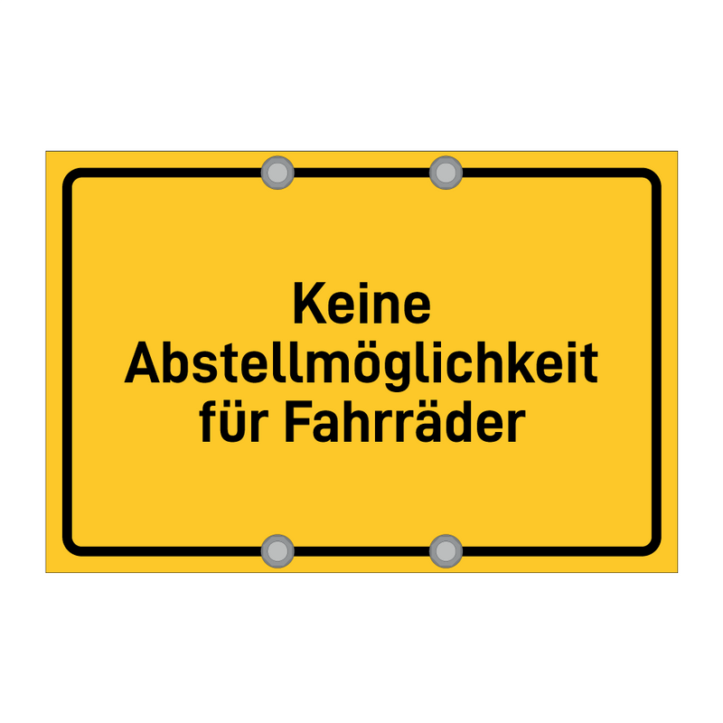 Keine Abstellmöglichkeit für Fahrräder