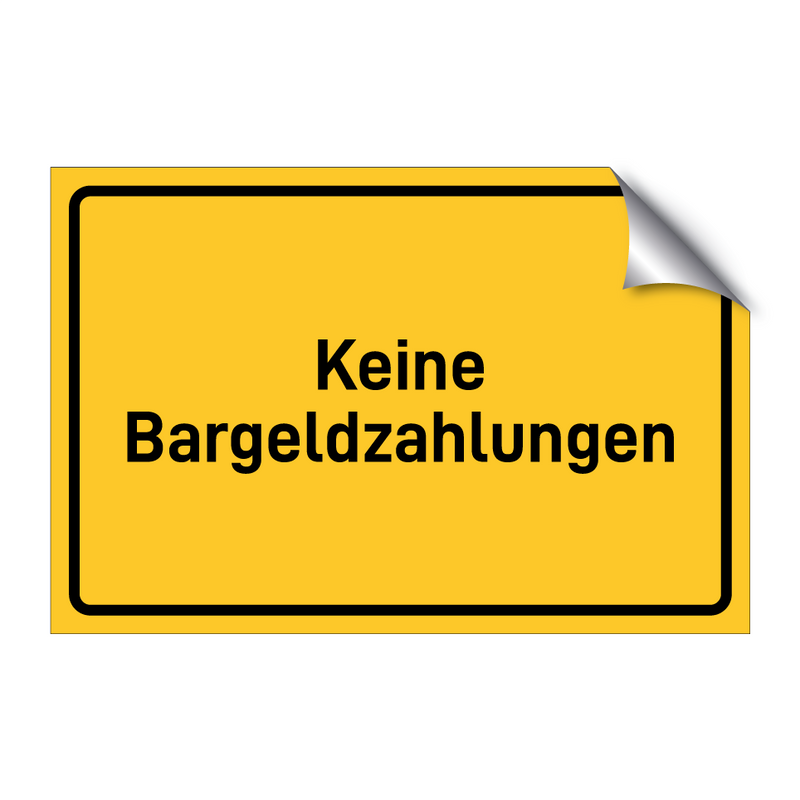 Keine Bargeldzahlungen