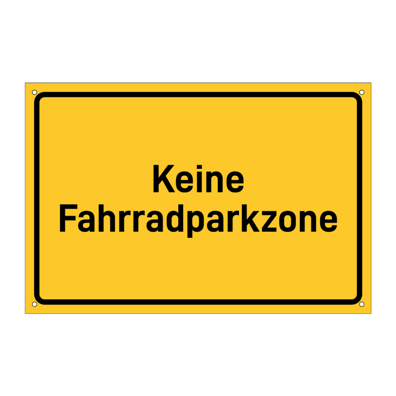 Keine Fahrradparkzone