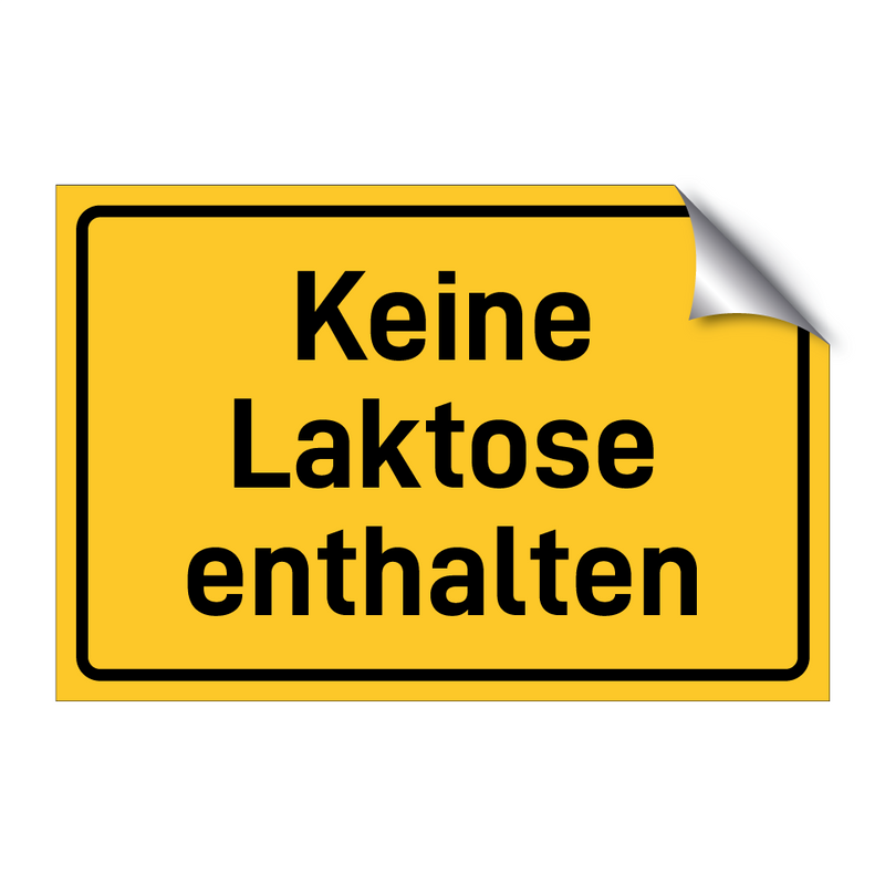 Keine Laktose enthalten