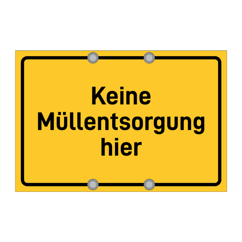 Keine Müllentsorgung hier