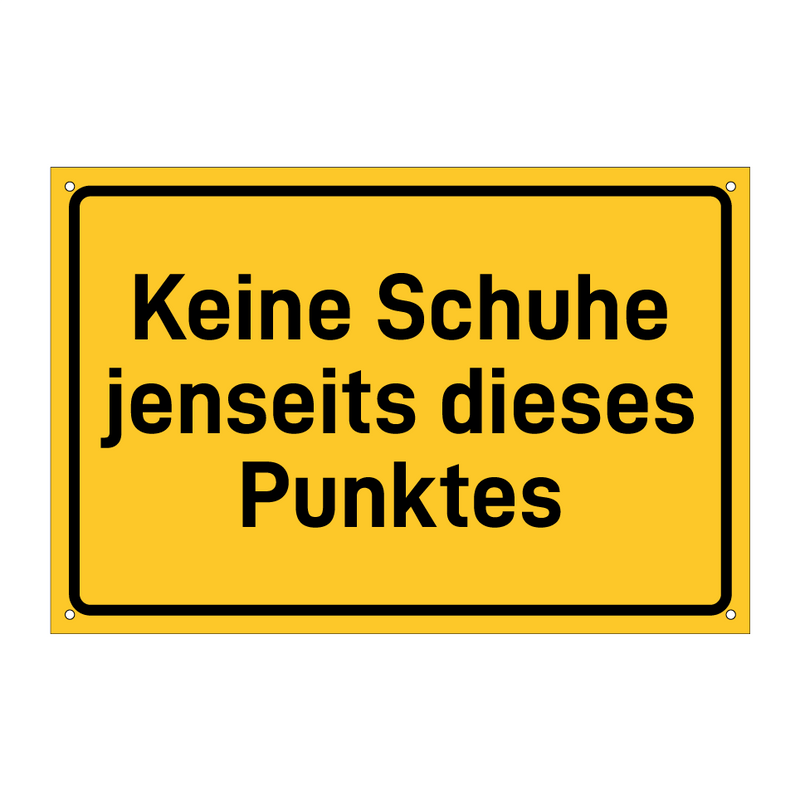 Keine Schuhe jenseits dieses Punktes