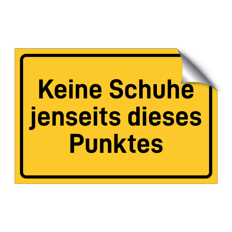 Keine Schuhe jenseits dieses Punktes