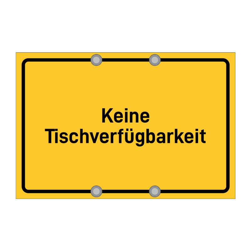 Keine Tischverfügbarkeit