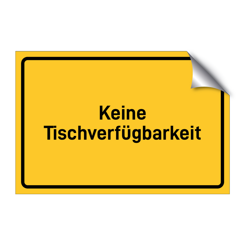 Keine Tischverfügbarkeit