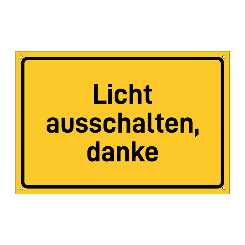 Licht ausschalten, danke