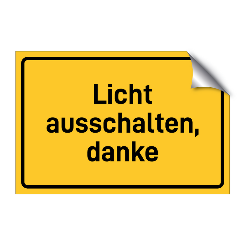 Licht ausschalten, danke