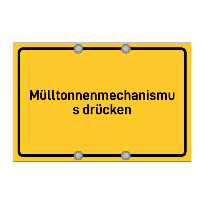 Mülltonnenmechanismus drücken