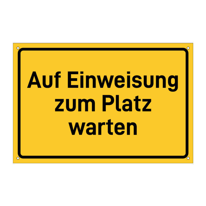 Auf Einweisung zum Platz warten & Auf Einweisung zum Platz warten & Auf Einweisung zum Platz warten