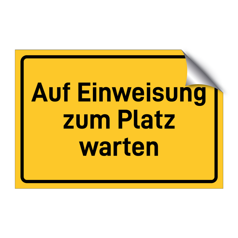 Auf Einweisung zum Platz warten & Auf Einweisung zum Platz warten & Auf Einweisung zum Platz warten