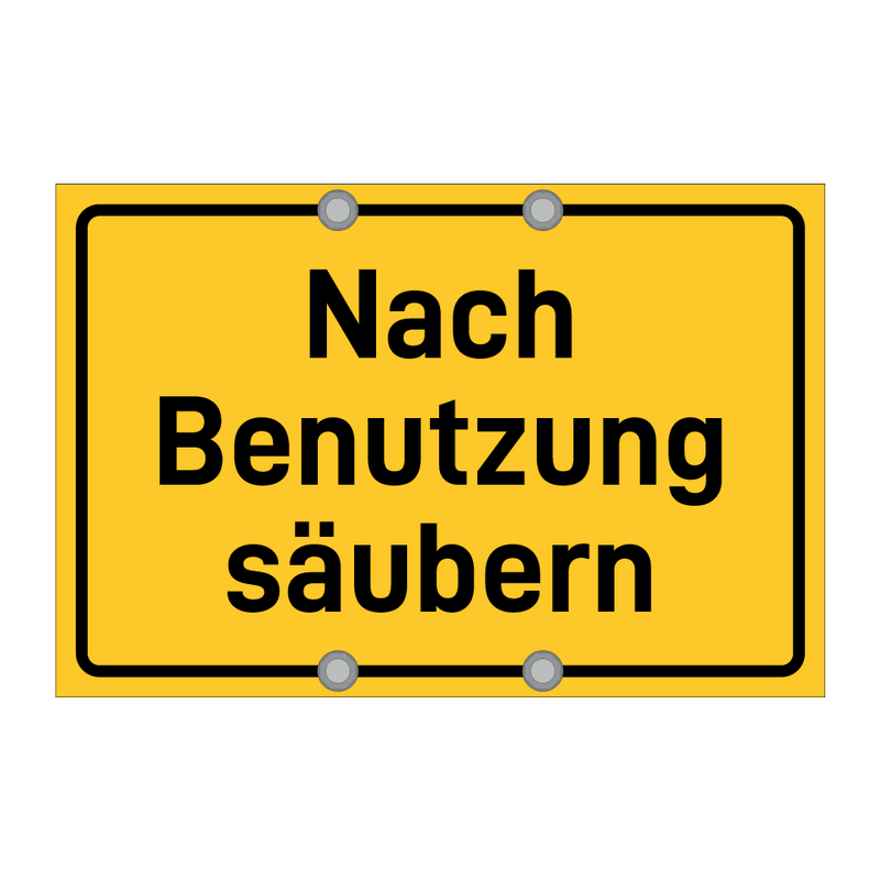 Nach Benutzung säubern & Nach Benutzung säubern & Nach Benutzung säubern