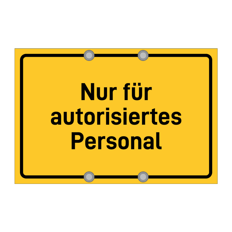 Nur für autorisiertes Personal