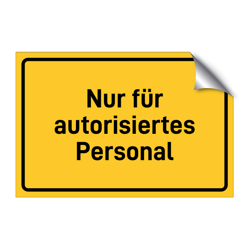 Nur für autorisiertes Personal