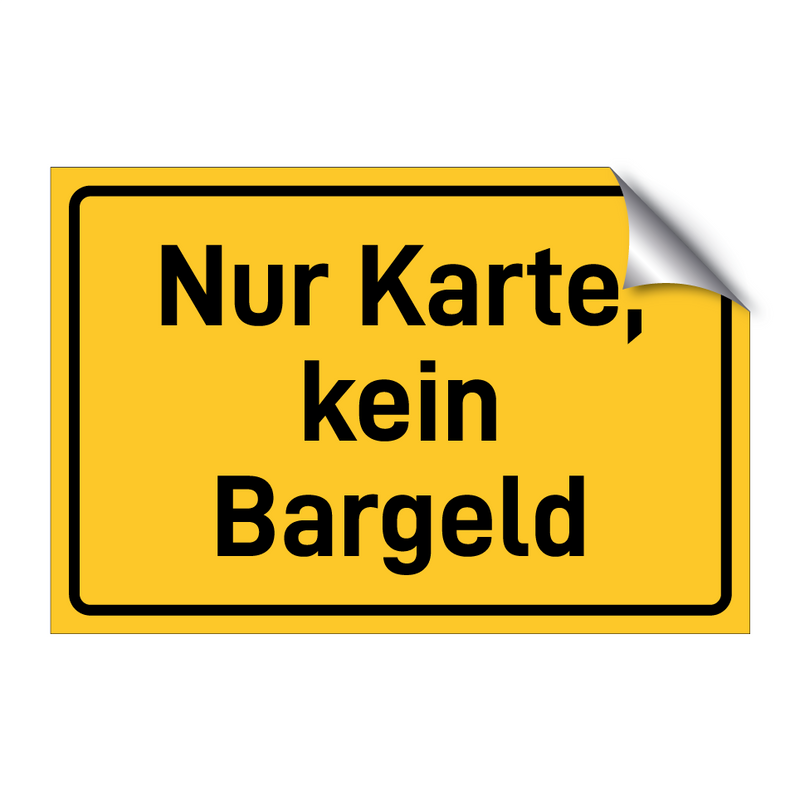 Nur Karte, kein Bargeld