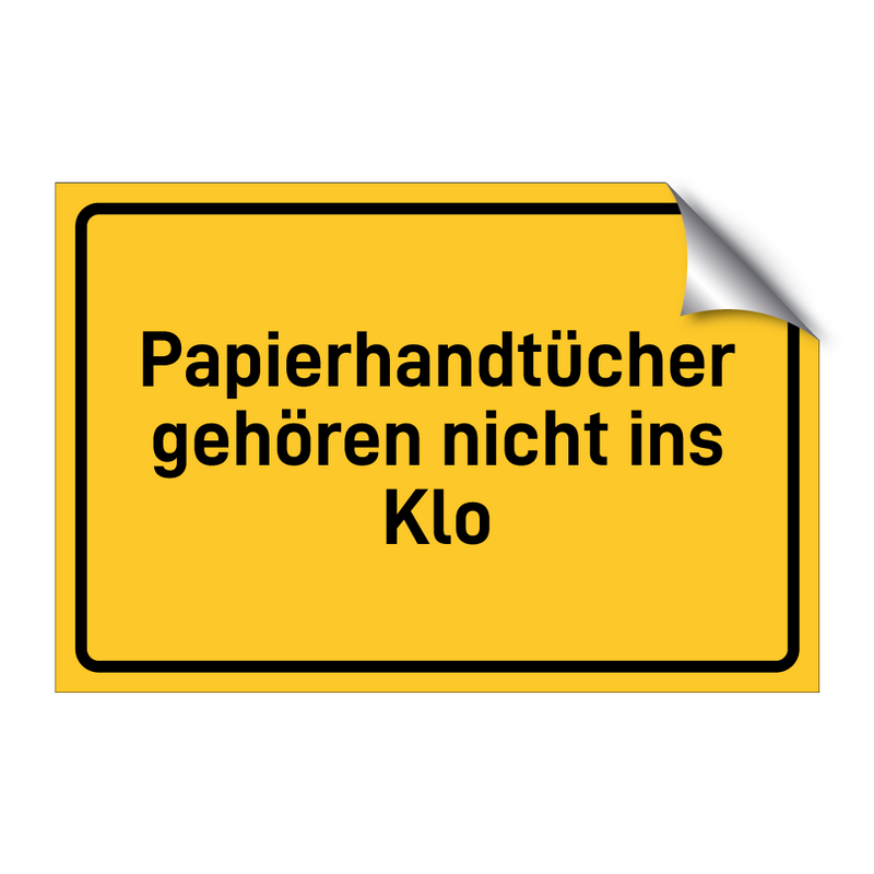 Papierhandtücher gehören nicht ins Klo