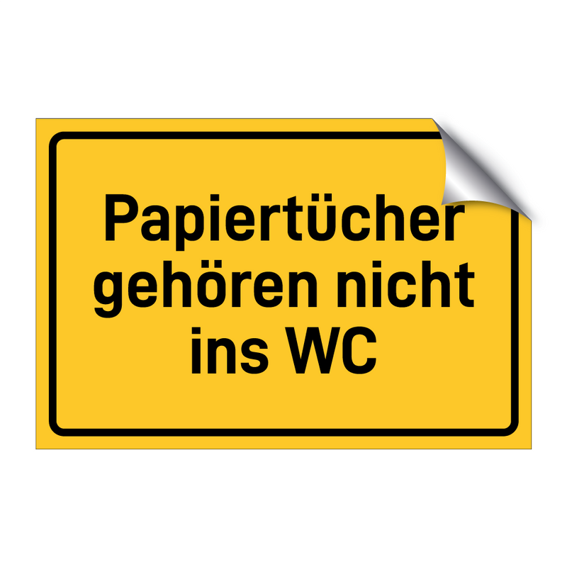 Papiertücher gehören nicht ins WC