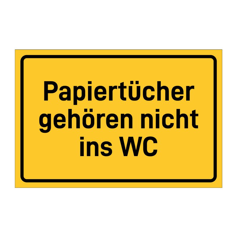 Papiertücher gehören nicht ins WC