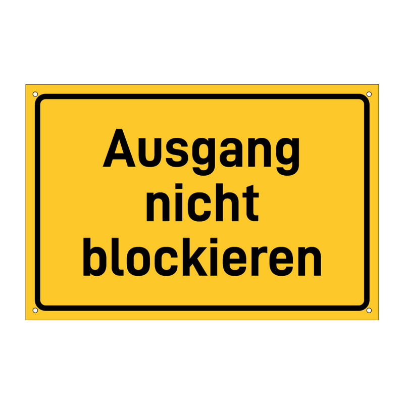 Ausgang nicht blockieren & Ausgang nicht blockieren & Ausgang nicht blockieren